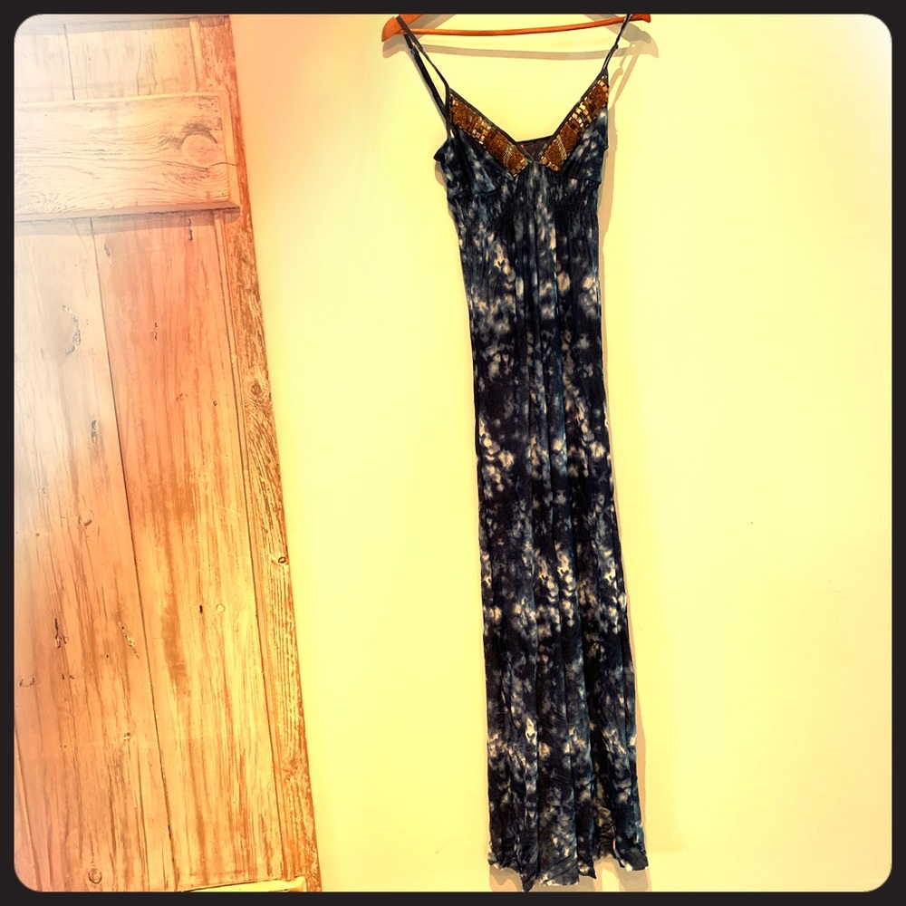 Red Carter Maxi Dress w/stunning beadwork.